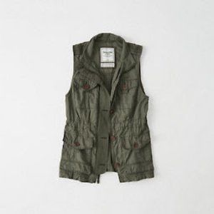 A&F Military Twill Vest - NWOT
